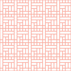 White geometric design seamless pattern with pink background.