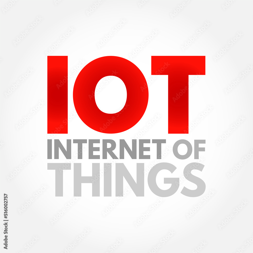 Poster iot internet of things - physical objects that are embedded with sensors, software, and other techno