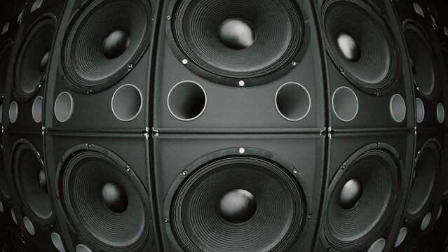 Endless Big Bass Speaker, Animation.Full HD 1920&times;1080. 07 Second Long. LOOP.