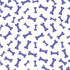 Purple bone treat seamless pattern.