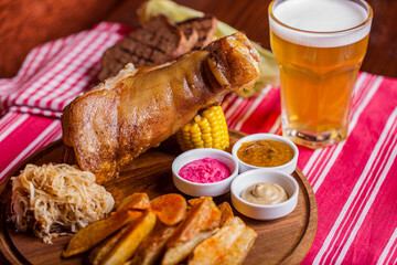 Pork knuckle with beer