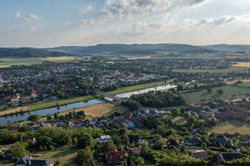 Landscape and panorama  view of drone