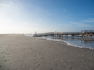 Naklejka premium North Sea landscape in Sankt Peter-Ording, Germany.
