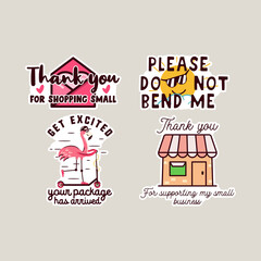 Small business stickers bundle. business badges collection. Small business sticker pack