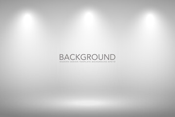 Product Showscase Spotlight Background - White Clear Photographer Studio in Round Cylindrical Platform - Light Scene for Modern Clean Minimalist Design, Wide-screen in High Resolution
