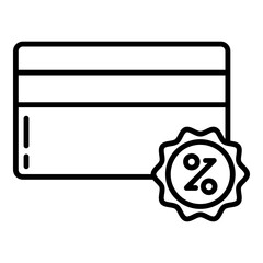 payment discount icon on transparent background