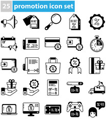 set of icons for business and internet promotion. element icon set for promotional purposes