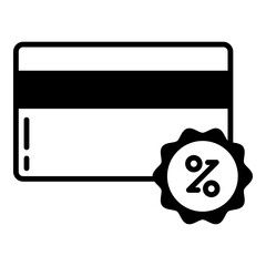 payment discount icon on transparent background