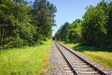 railway in the forest on the Hel Peninsula