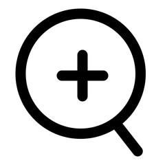 Fototapeta premium search vector icon, magnifying glass flat icon for apps and websites