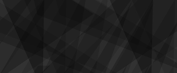 Obraz premium Abstract black and white modern art background design with transparent stripes and angled shapes in artsy geometric pattern .Black folded paper background. paper texture design in technology shape .