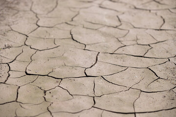 Texture of the dried earth with clay and sand. The global shortage of water on the planet.