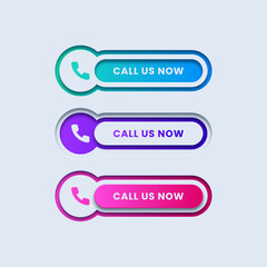 Obraz premium Modern call us now button