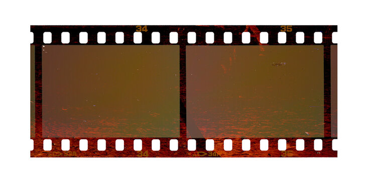 bad scan of blank 35mm film strip, retro film material.