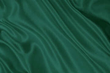 Merry Green Silk Fabric Background