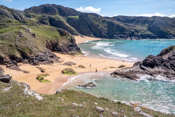 The Murder Hole beach, officially called Boyeeghether Bay in County Donegal, Ireland