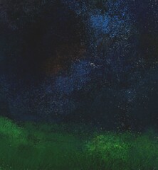 Night sky with stars and cloud