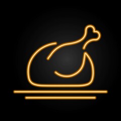 Obraz premium turkey neon sign, modern glowing banner design, colorful modern design trends on black background. Vector illustration.