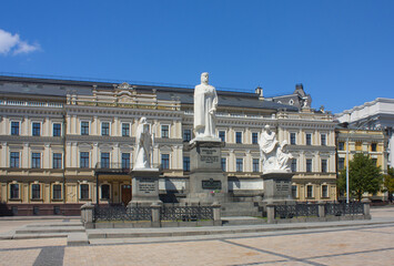 Monument to Olga, Cyril and Methodius in Kiev, Ukraine	
