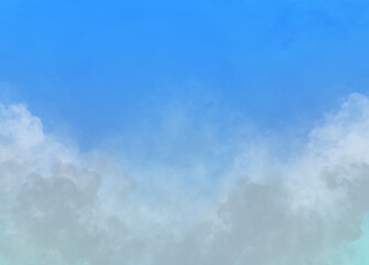 空と雲の背景イラスト 青空