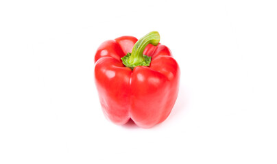 fresh and ripe red pepper isolated on white
