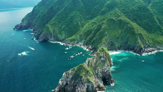 Aerial view of wuyan cape yilan , Taiwan.