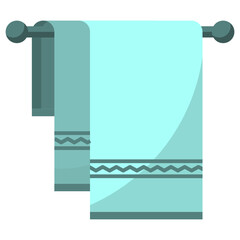 Simple towel flat icon