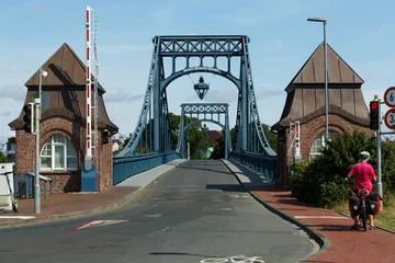 Foto op Canvas Kaiser-Wilhelm-Brücke in Wilhelmshaven an der Nordsee © Schlesier