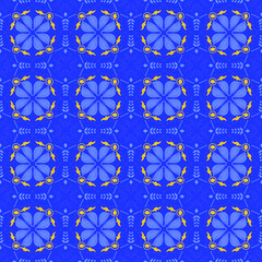 Nature Seamless Pattern Garden Floral Background Damask Aboriginal Ornament Art