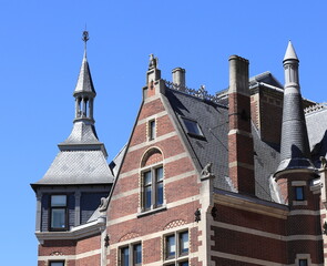 Obraz premium Amsterdam Rijksmuseum Building Exterior Close Up, Netherlands