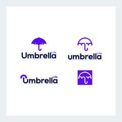 umbrella logo design, icon vector