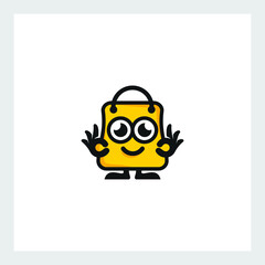 shopping mascot logo design
