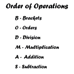 BODMAS rule. Order of operations in mathematics