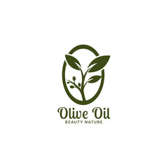 Olive oil logo icon design vector template.