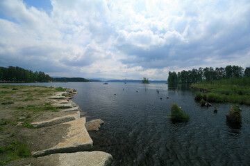 View of Lake Turgoyak, Chelyabinsk region, Russia.