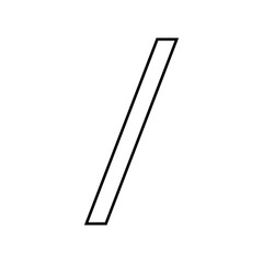 Slash in English grammar vector illustration