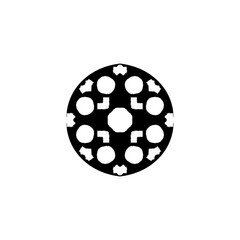 Black sphere seamless pattern for decoration