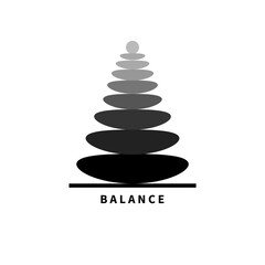 Balance abstract geometric minimal logo