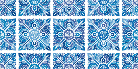 Geometric floral ornament, seamless pattern. Ethnic Background for your design