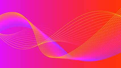 Modern abstract geometric wave lines with colorful vector background