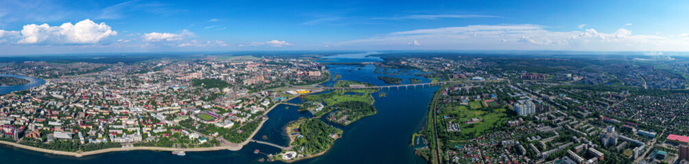 Fototapeta na wymiar irkutsk city view panorama angara