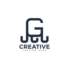 Fototapeta premium Letter G With Tentacles Logo Vector. Initial G Tails Monogram Logo Identity for Branding