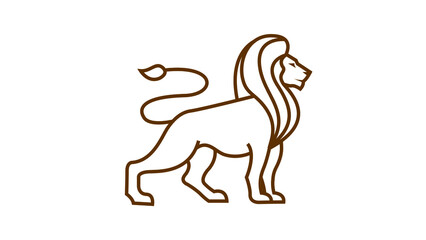 Lion stand logo vector illustration