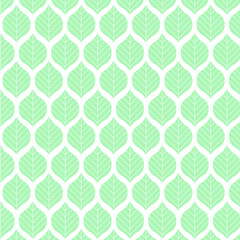 Abstract geometric leaves vector seamless pattern background