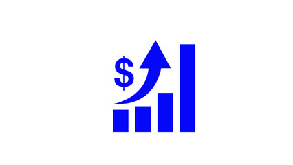 Business growth vector icon illustration