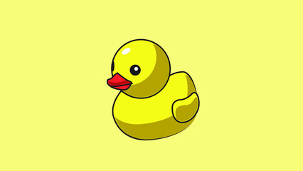 Rubber duck toy vector illustration