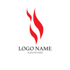 blazing fire, embers, fireball logo and symbol vector image. with template illustration editing.