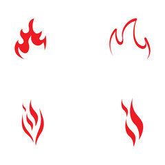 blazing fire, embers, fireball logo and symbol vector image. with template illustration editing.