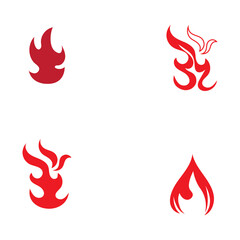 blazing fire, embers, fireball logo and symbol vector image. with template illustration editing.