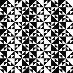 Abstract seamless geometric pattern vector background. White and black ornament. 